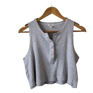 Aerie Cropped Gray Tank Top womens size Small
